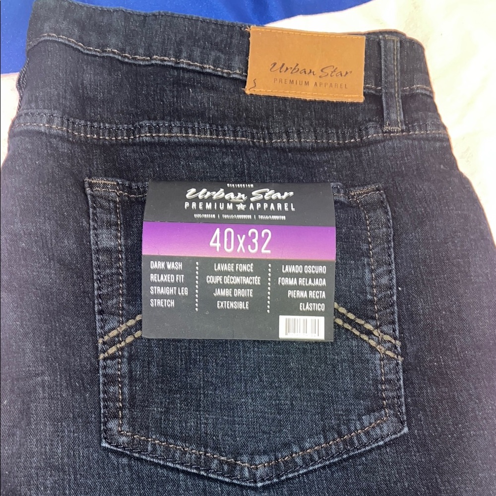 MENS URBAN STAR DARK WASH JEANS ⭐️💙Size 40w x32l